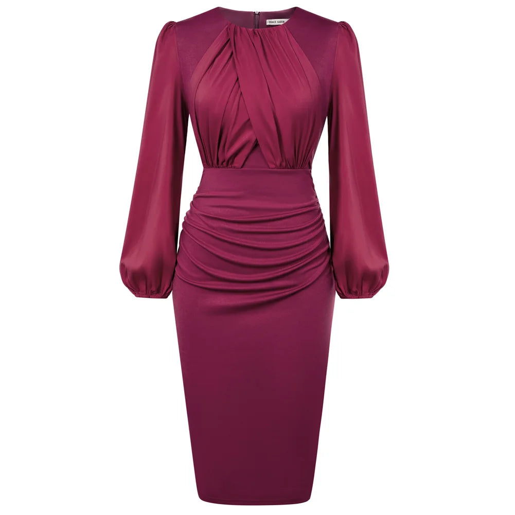 GK Dress for Women: Contrast Fabric Evening Elegant Celebrity Party Dress