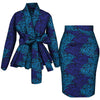 🌺 African Women Top & Skirt Set – Long Sleeve Ankara Print Suit (WY10871)