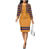 🌺 African Wax Print Coat & Dress Set for Women – Dashiki Ankara 2-Piece Outfit