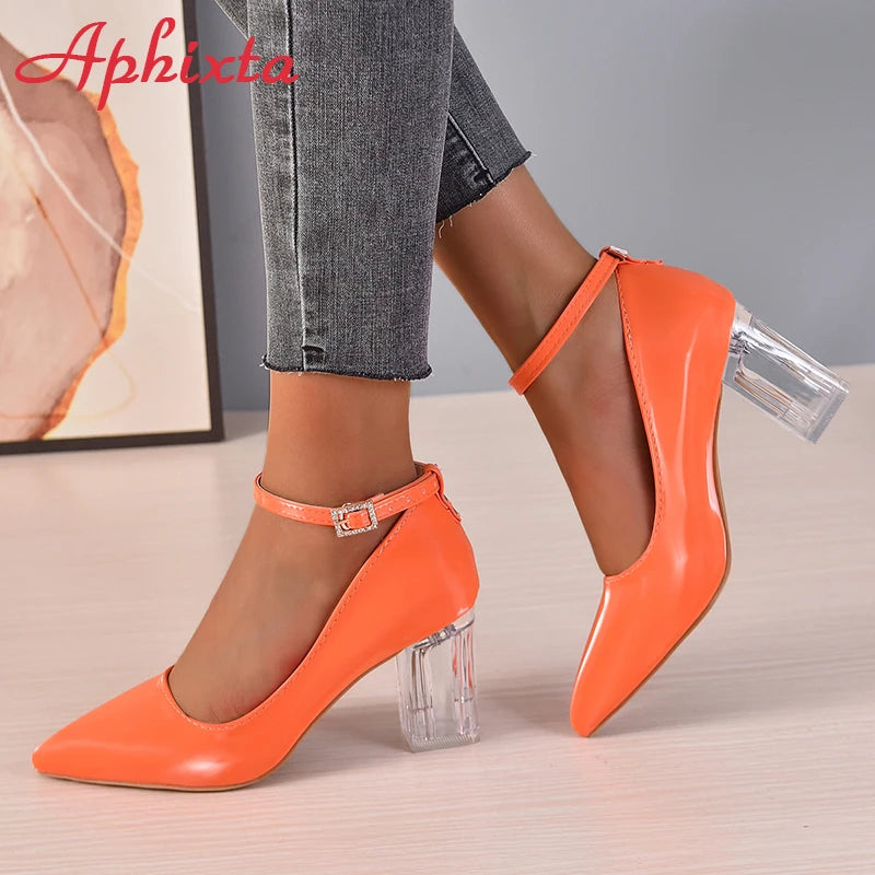 ✨ Aphixta 2024 New Luxury Rhinestone & Pearl Chain Pumps