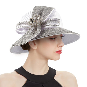 Women’s Satin Sun Hat for Weddings & Special Events