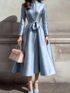 Elegant Stand Collar Pleated A-Line Midi Dress
✨ Grace, Elegance & Timeless Style ✨