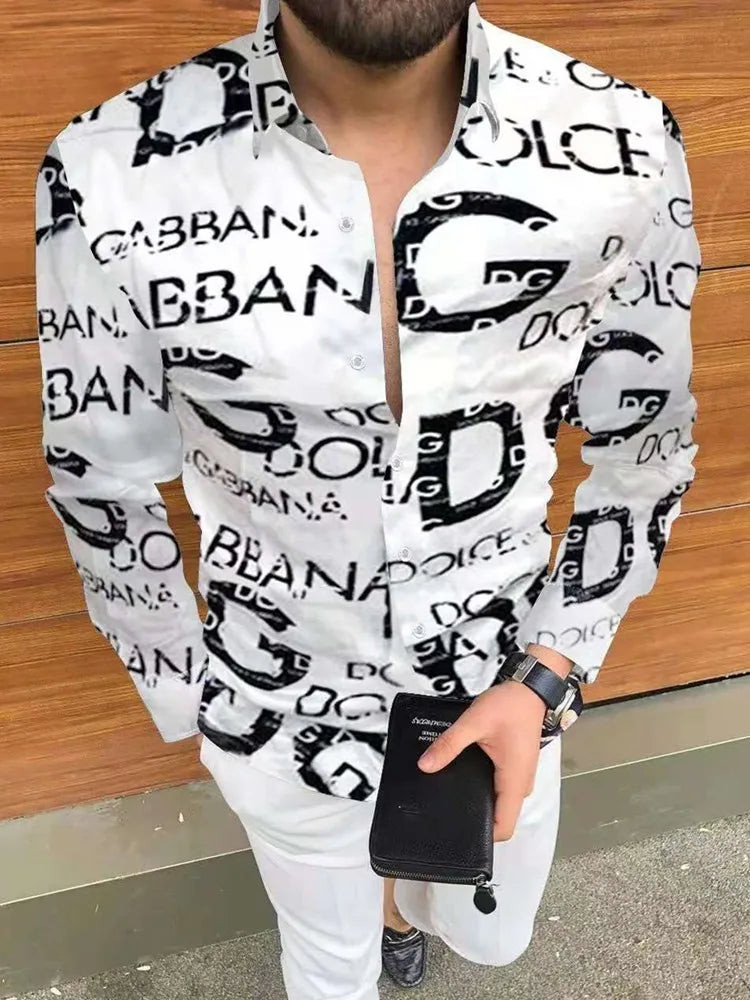 New Men's Long Sleeve Casual Printed Shirt – 2025 Hawaiian Fashion