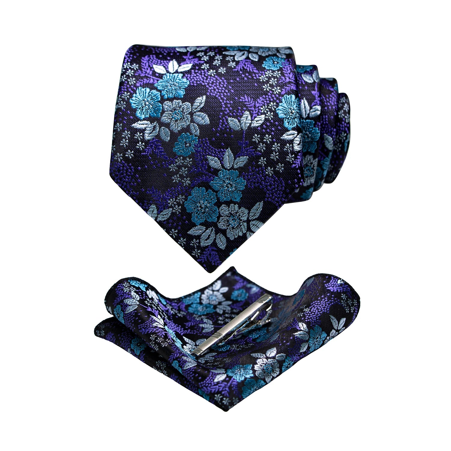 JEMYGINS Floral Silk Men’s Tie Set – Elevate Your Style with Elegance