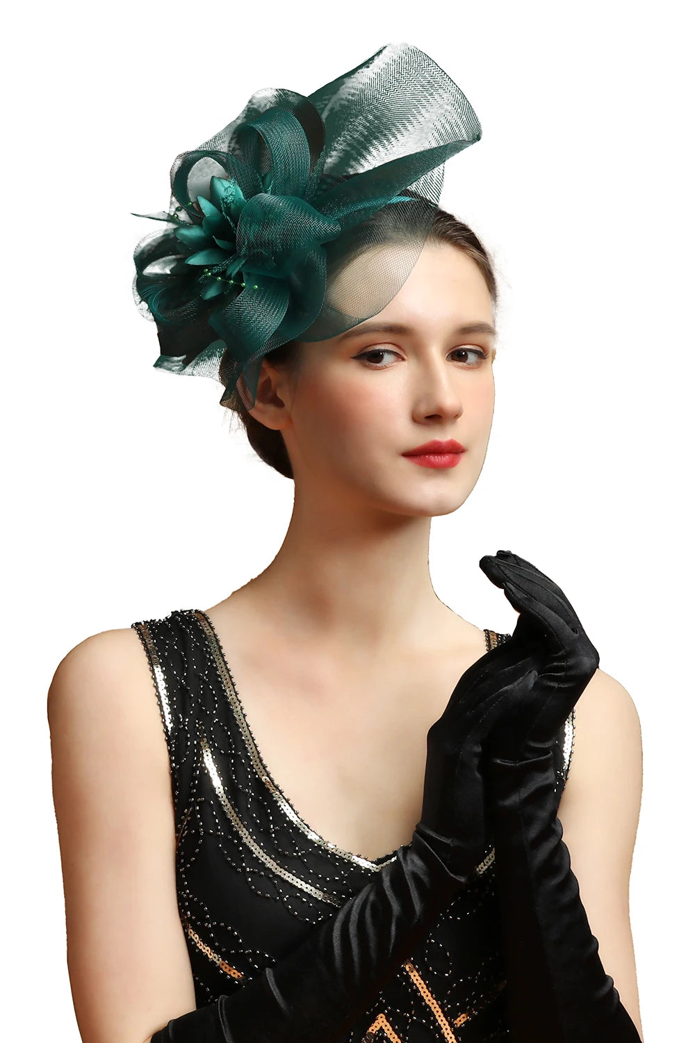 🎩 Fashion Flower Fascinator – Multicolor Feather Headpiece for Women