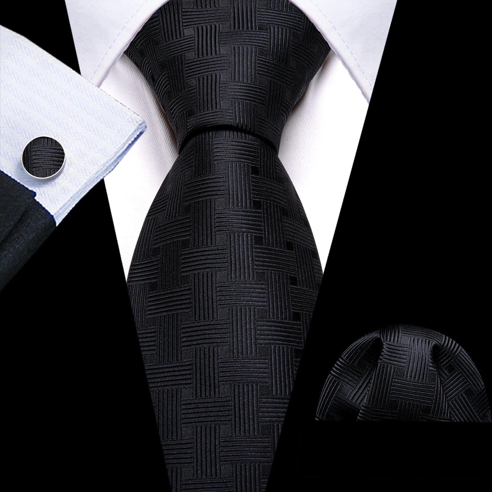 Fashion Teal Novelty Men Tie Set by Barry Wang