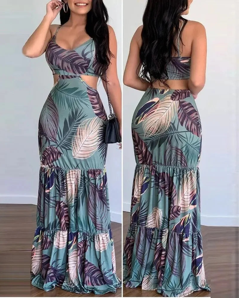 Elegant Summer V-Neck Camisole Dress – Your Go-To Beach Chic Look!
