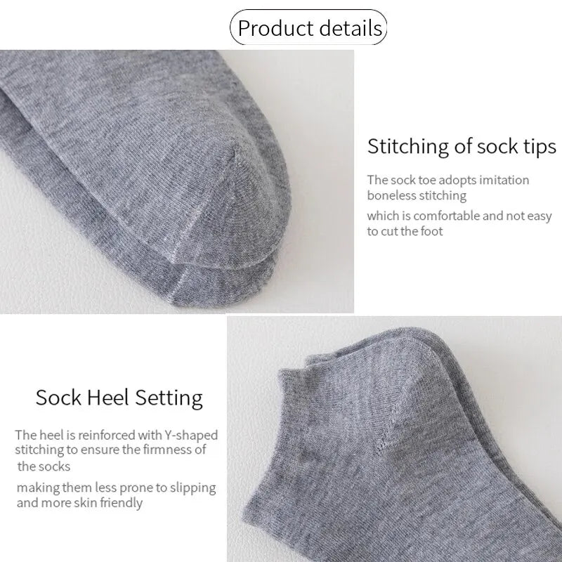 🧦 Unisex Solid Color Ankle & Boat Socks – 10/20/40 Pairs