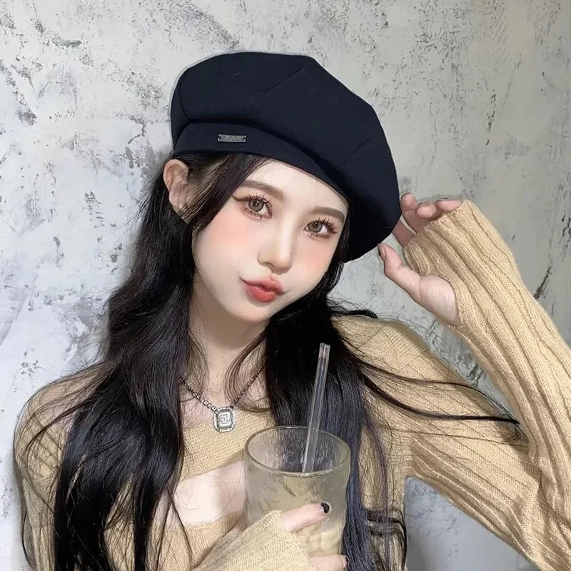 Korean Classic Premium Beret – Lightweight & Stylish for Spring & Autumn
