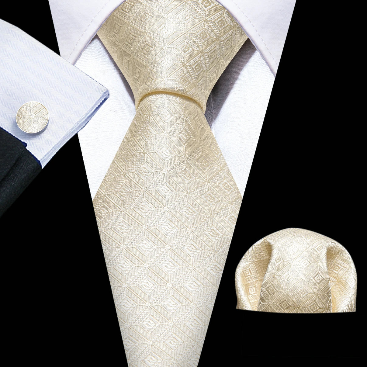 Fashion Teal Novelty Men Tie Set by Barry Wang