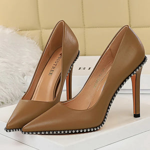 🔥 Studded Rivet High Heels – Bold, Chic & Unapologetically You