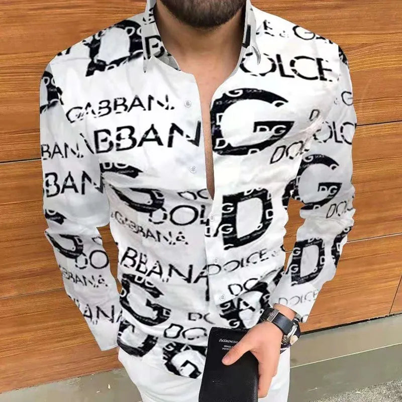 New Men's Long Sleeve Casual Printed Shirt – 2025 Hawaiian Fashion