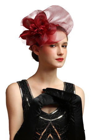 🎩 Fashion Flower Fascinator – Multicolor Feather Headpiece for Women