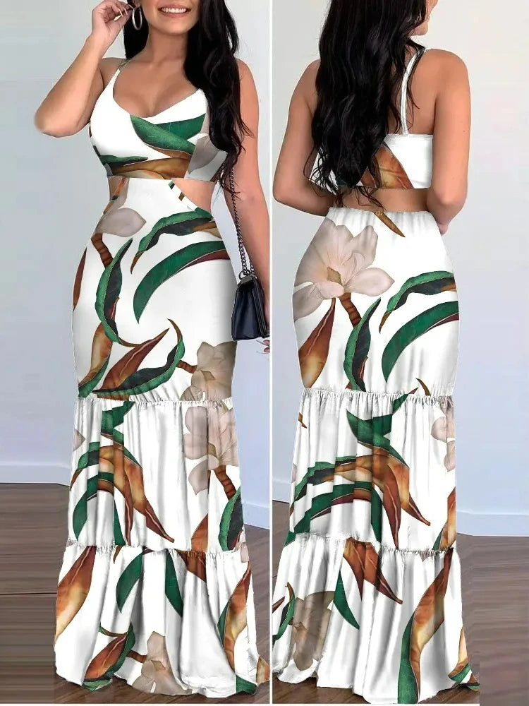 Elegant Summer V-Neck Camisole Dress – Your Go-To Beach Chic Look!
