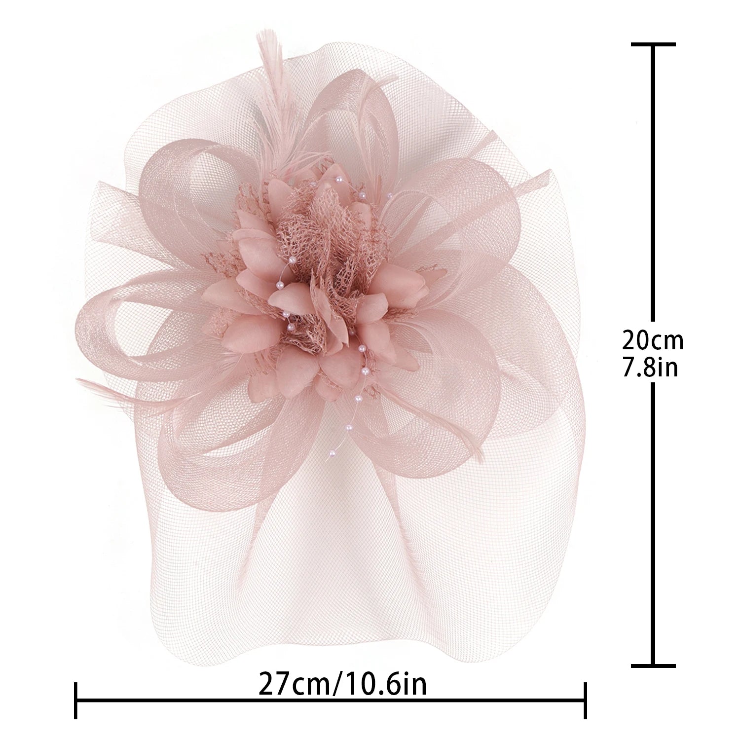 🎩 Fashion Flower Fascinator – Multicolor Feather Headpiece for Women