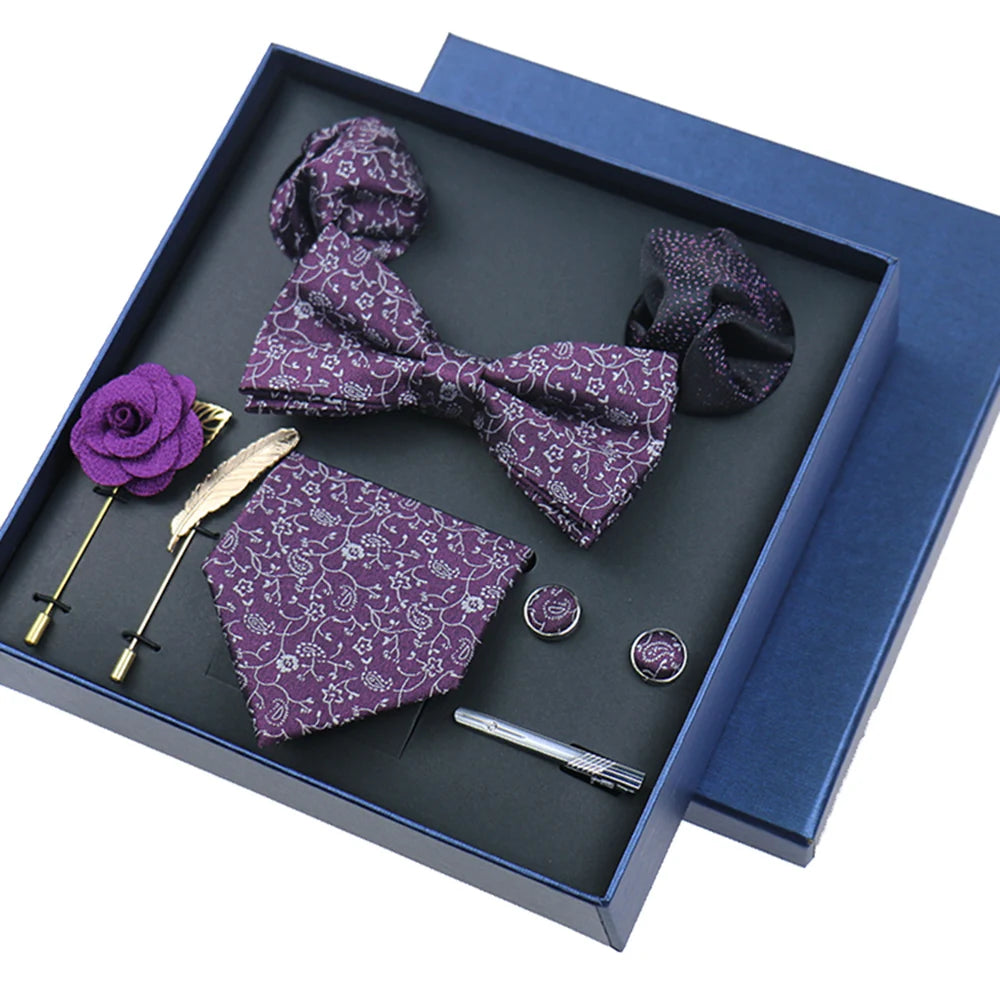8-Piece Business Blue Tie Gift Set – Elevate Your Style 🎩💙