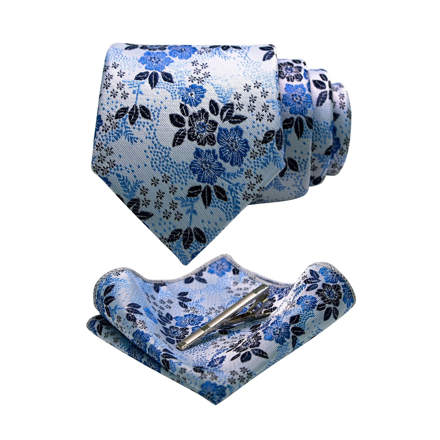 JEMYGINS Floral Silk Men’s Tie Set – Elevate Your Style with Elegance