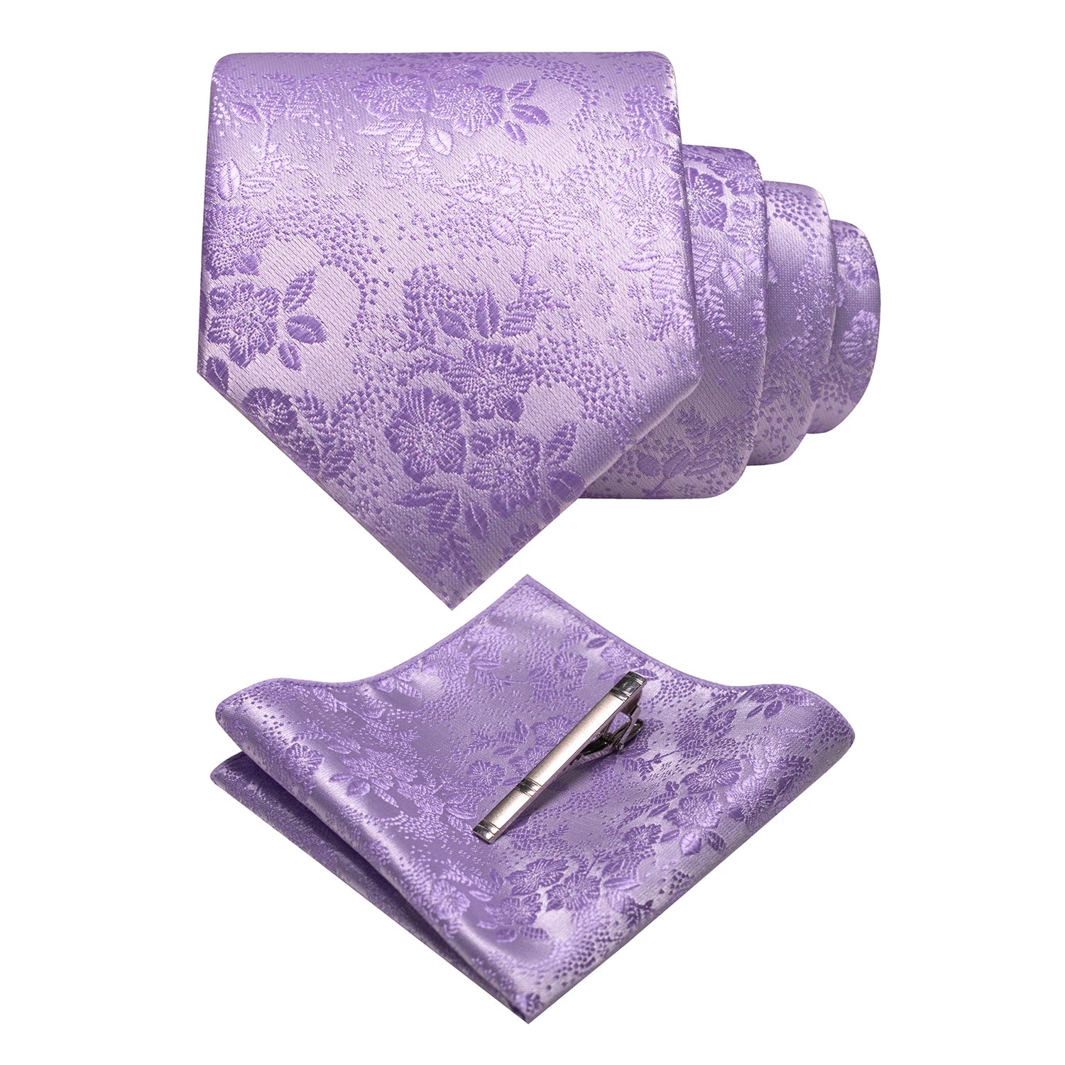 JEMYGINS Floral Silk Men’s Tie Set – Elevate Your Style with Elegance