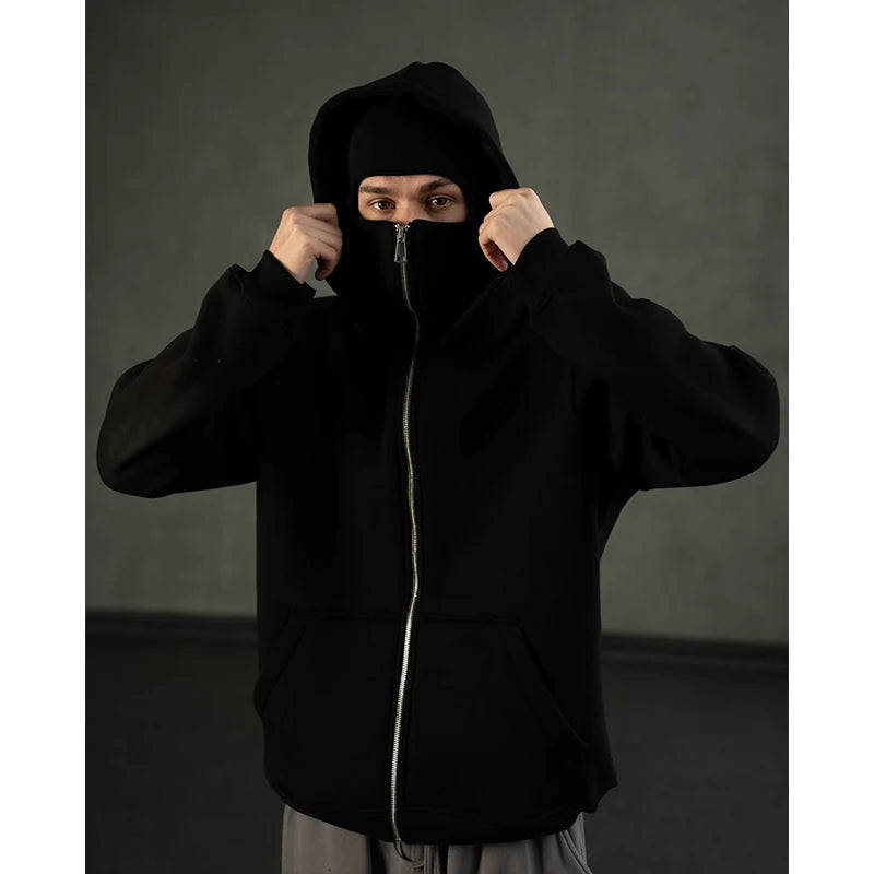 Vintage Y2K Double Hat Sweatshirt – Oversized & Edgy