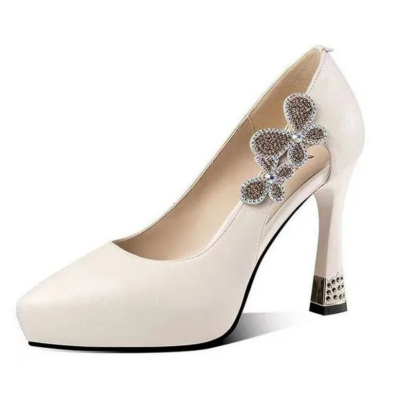 Genuine Leather Women’s Platform Pumps
