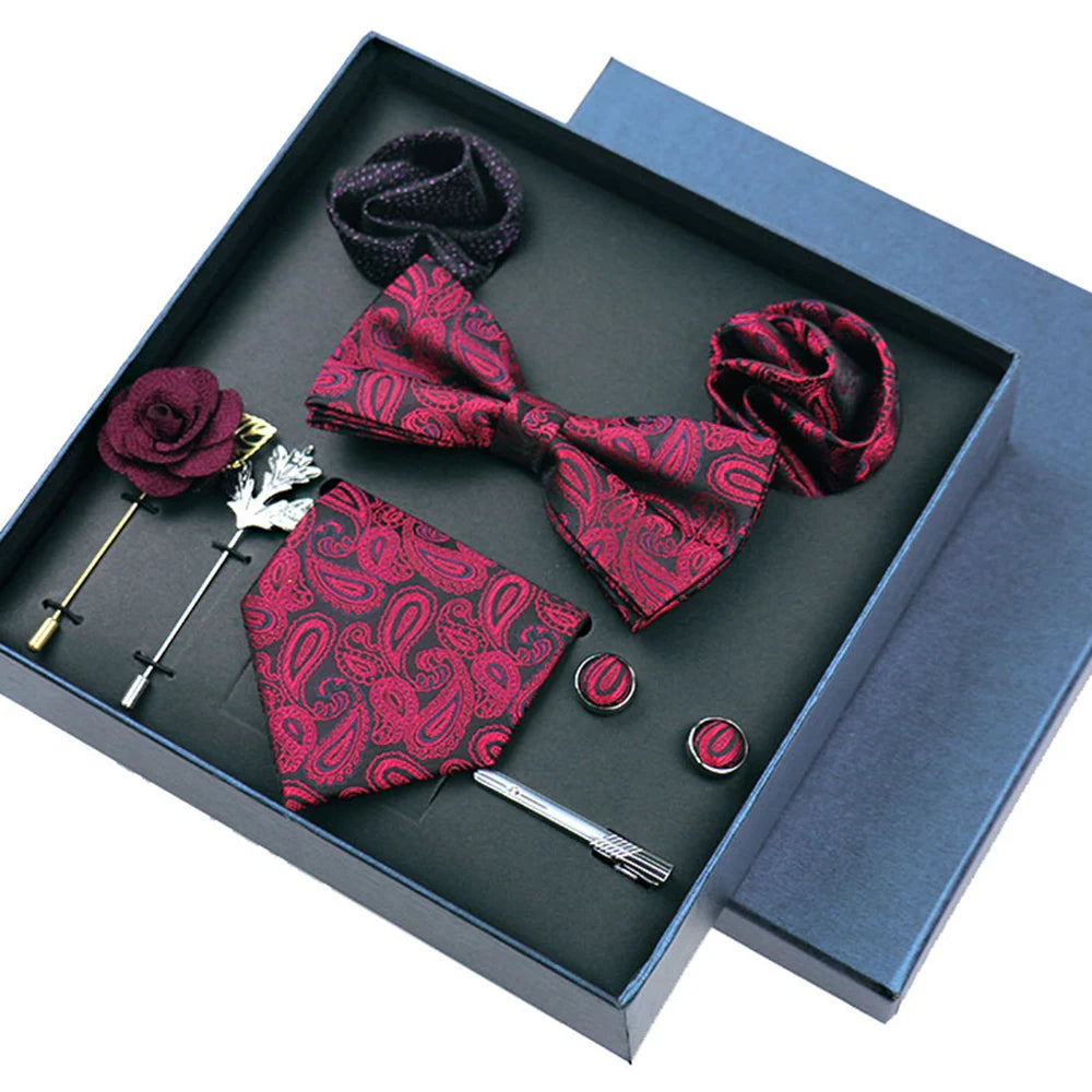 8-Piece Business Blue Tie Gift Set – Elevate Your Style 🎩💙