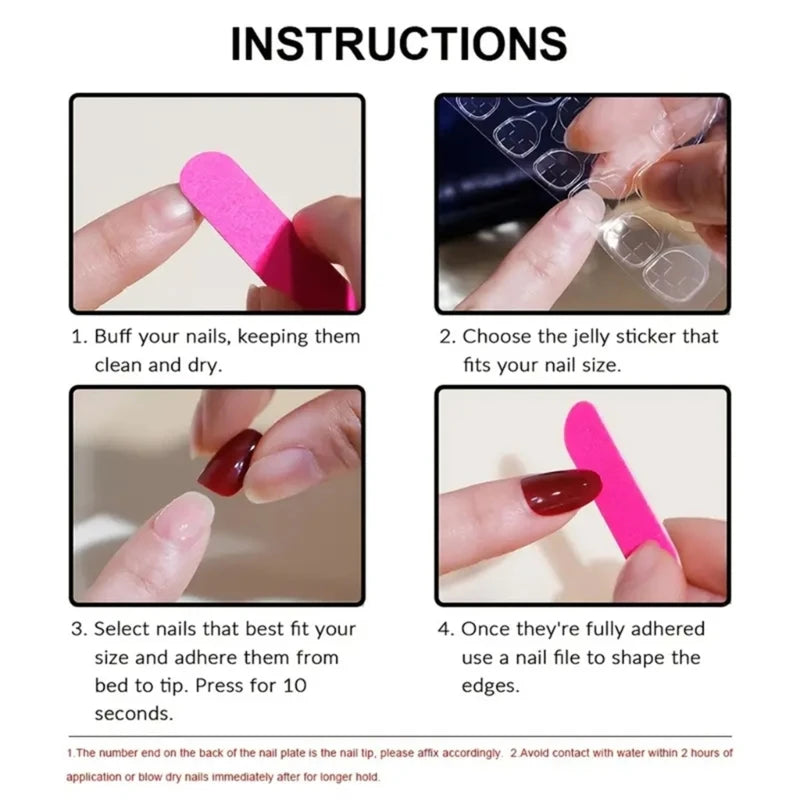 🎀 Chic Bow Tie Press-On Nails – Glossy Nude, Medium Long Square