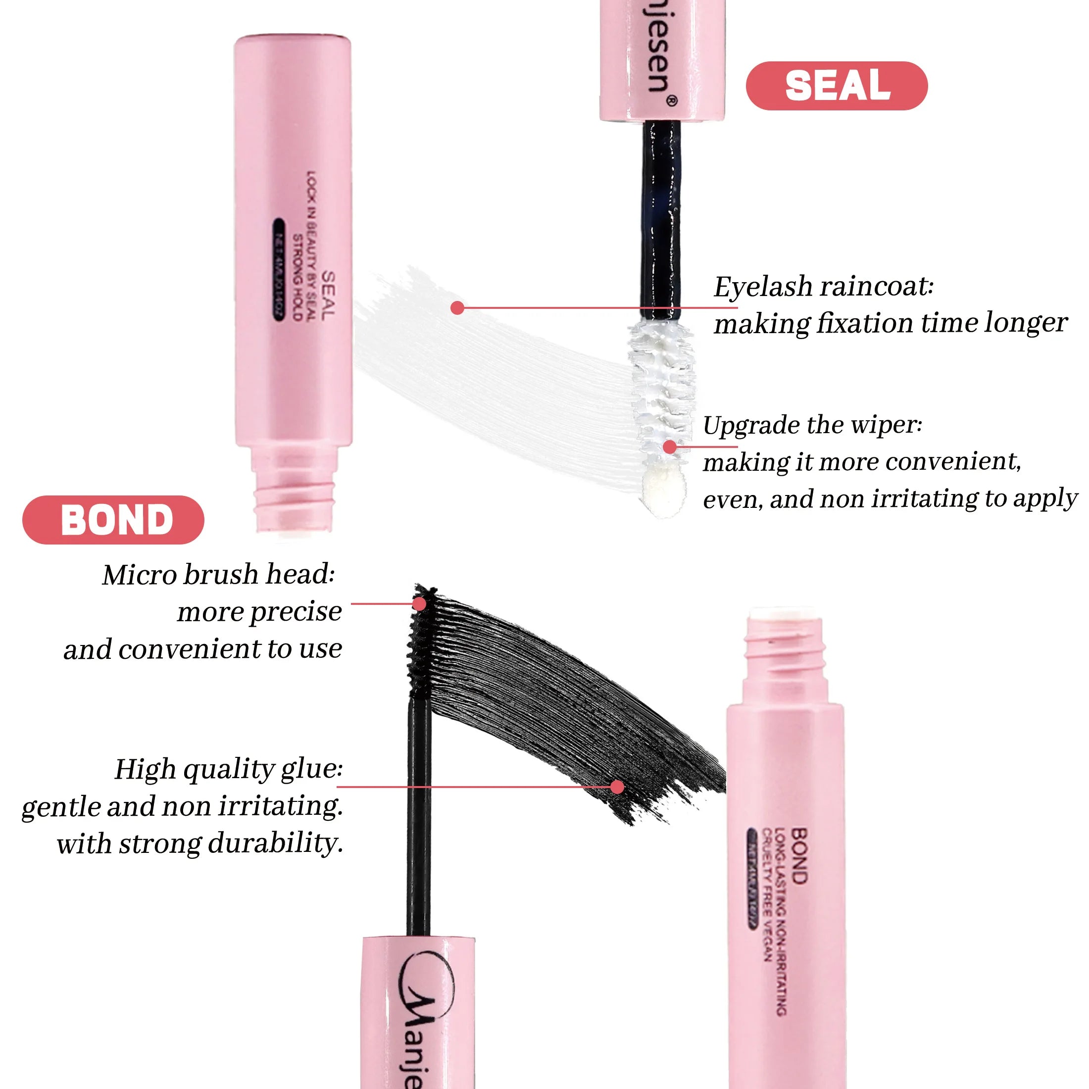 ✨ DIY Lash Extension Kit – Bond & Seal, Remover, Tweezers + Lash Clusters