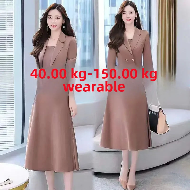 💖 Plus Size Women’s Fashion Two-Piece Dress Set