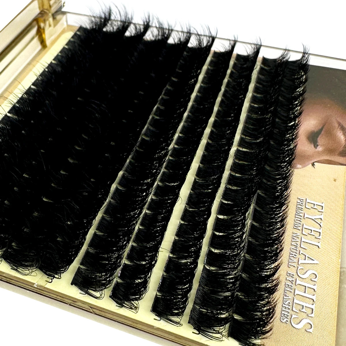 🌟 5D Fluffy Thick Lash Clusters – DIY Eyelash Extension Set (10–18mm MIX, D Curl)