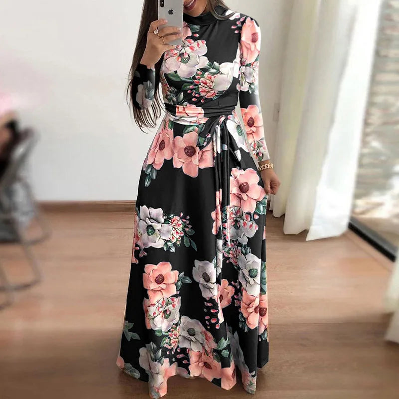 Elegant Women's Bohemian Long Dress – Perfect for Spring & Autumn