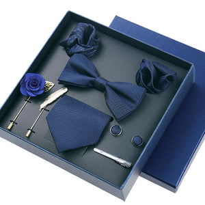 8-Piece Business Blue Tie Gift Set – Elevate Your Style 🎩💙