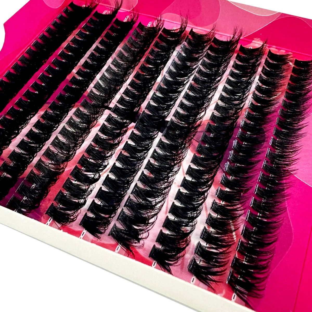 🌟 5D Fluffy Thick Lash Clusters – DIY Eyelash Extension Set (10–18mm MIX, D Curl)