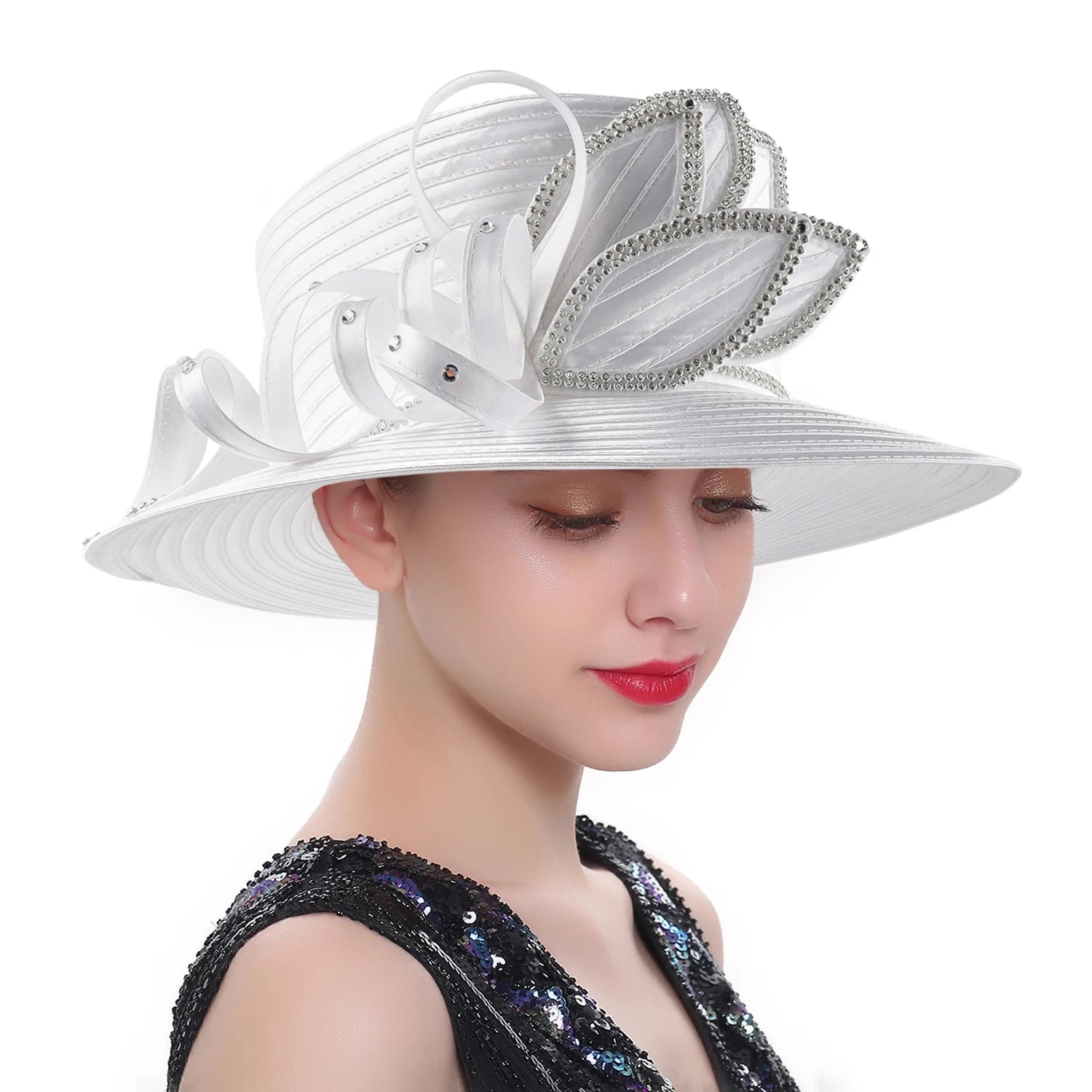 Deluxe New White Church Hat for Women