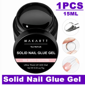 💅 Solid Nail Glue Gel Kit – 15ml Nail Glue + 60ml Remover