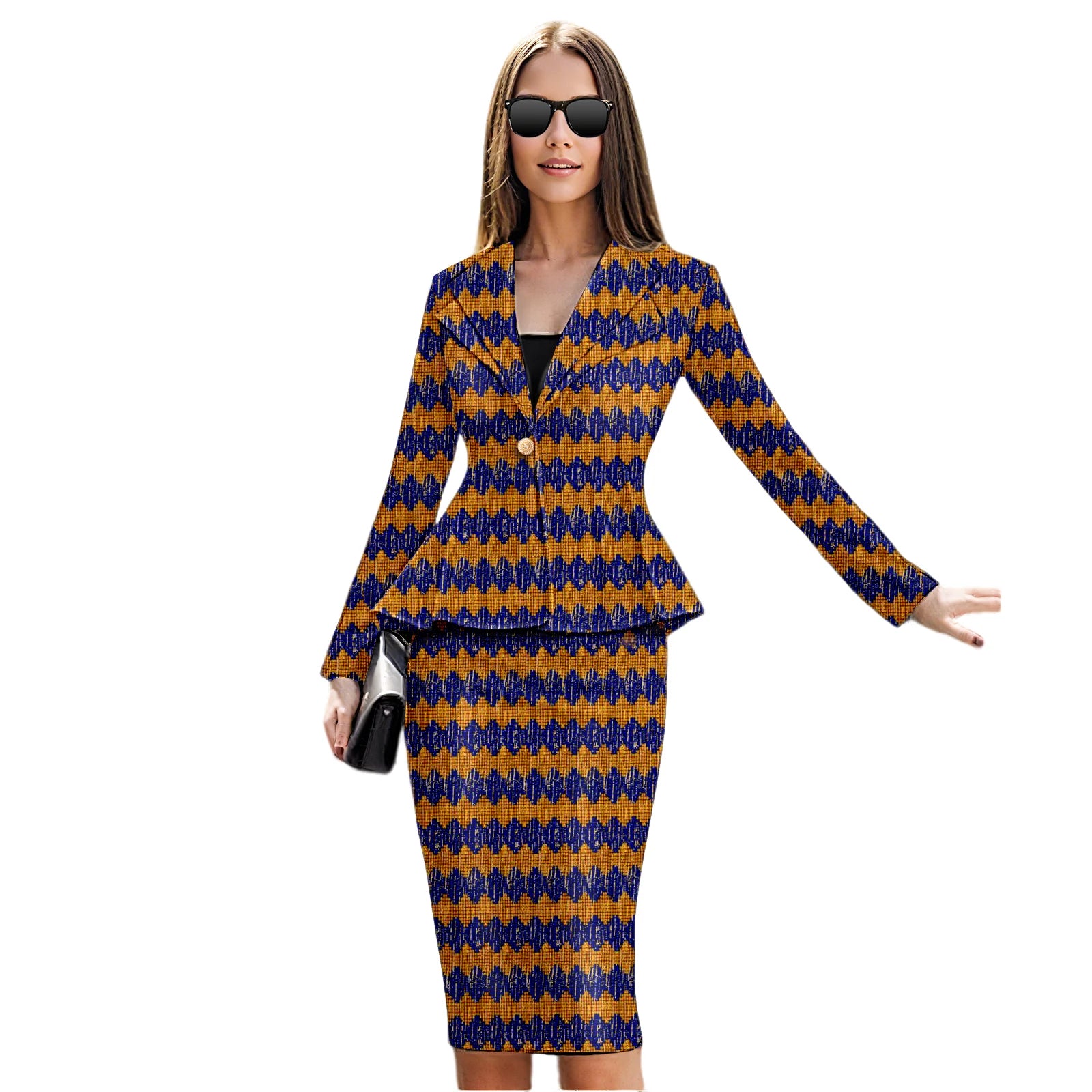 🌺 African Dress for Women – Kente Print Ankara Dashiki 2-Piece Set