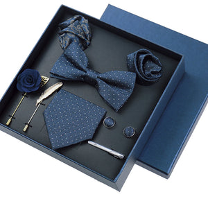 8-Piece Business Blue Tie Gift Set – Elevate Your Style 🎩💙