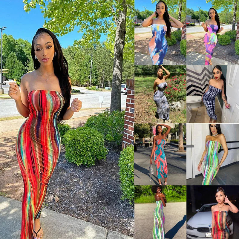 🌸 2023 Spring & Summer Off-Shoulder Chest Wrap Bandage Dress