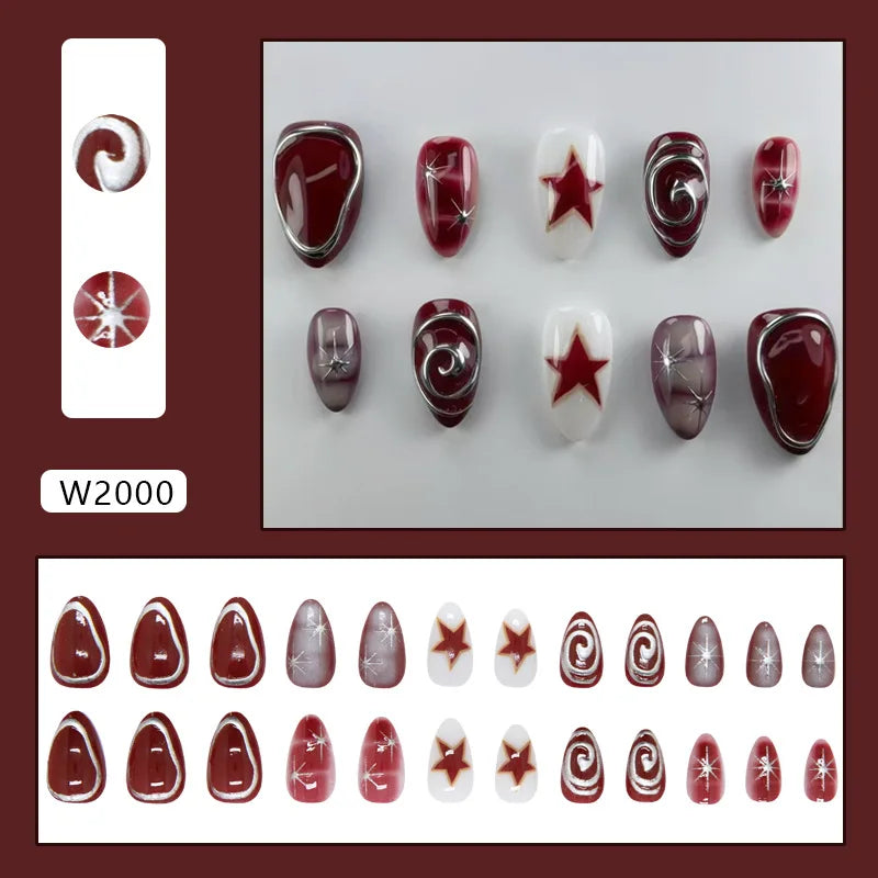 🌼 24pcs White Flower Press-On Nails – INS Yellow & Pink Blush Tones