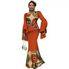 🔥 SALE! African Women Luxury Skirt Set – Flare Sleeve Top & Slim Maxi Skirt