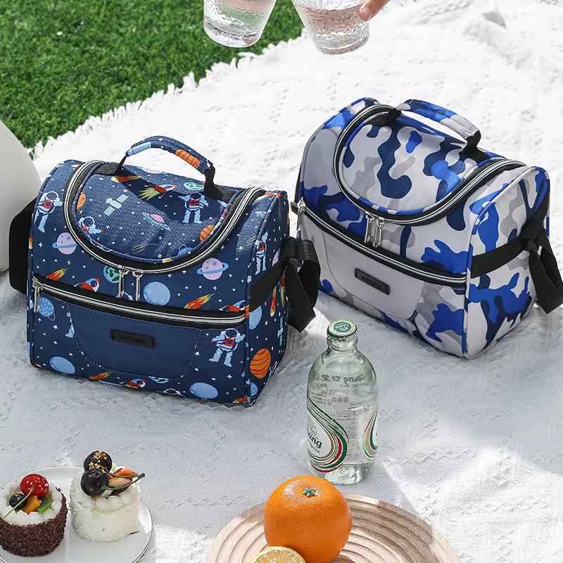 Print Cartoon Insulated Lunch Tote