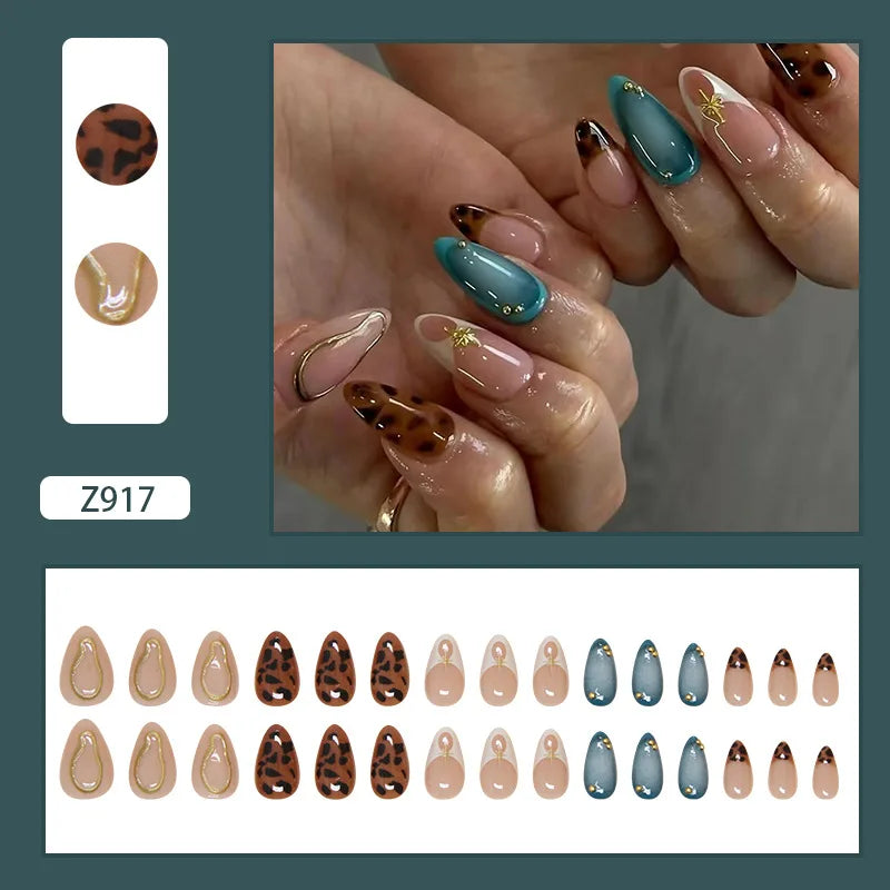 🌼 24pcs White Flower Press-On Nails – INS Yellow & Pink Blush Tones