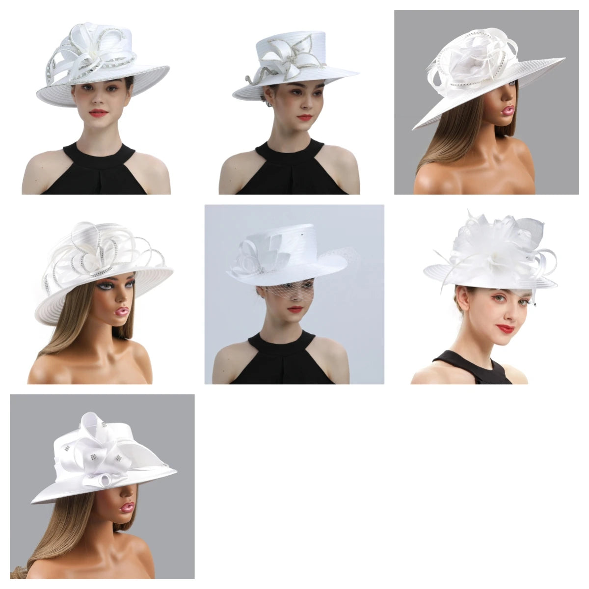 Deluxe New White Church Hat for Women