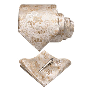 JEMYGINS Floral Silk Men’s Tie Set – Elevate Your Style with Elegance