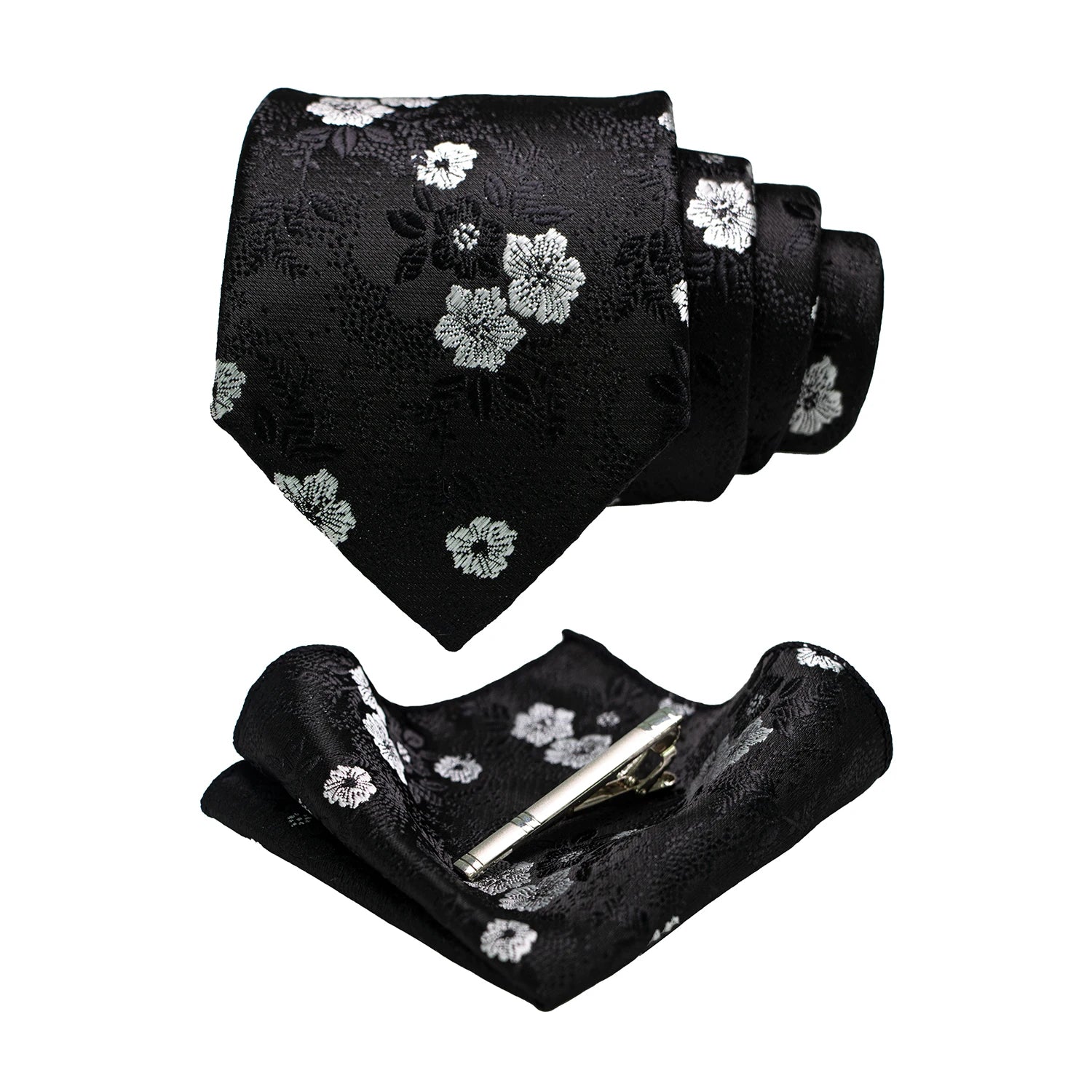 JEMYGINS Floral Silk Men’s Tie Set – Elevate Your Style with Elegance