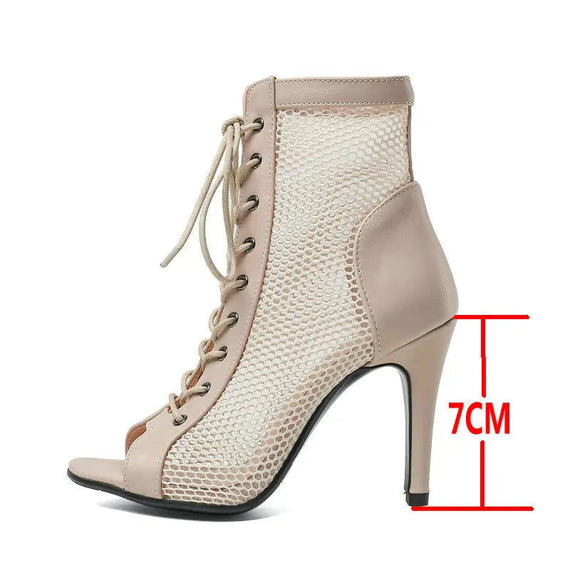 New Sexy High Heels Hollow Mesh Sandals