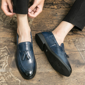Business Casual Tassel Leather Shoes for Men