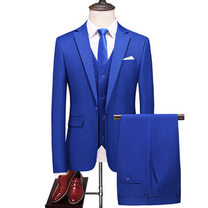 Men’s Three-Piece Suit – Korean Style Elegance